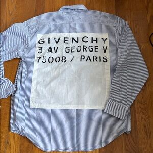 Givenchy Classic Blue and White Striped Shirt